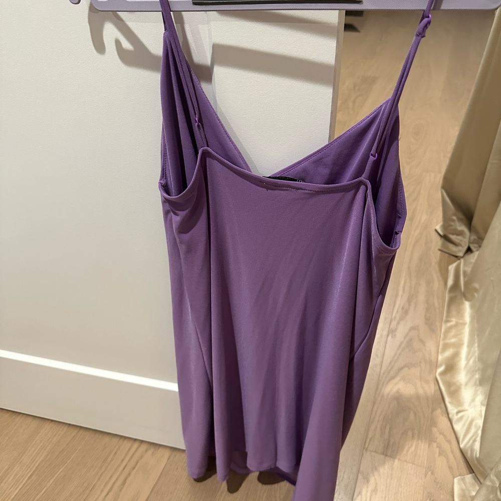 Zara purple shirt slip dress